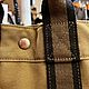 Винтаж: Hermes Fourre Tout PM из холщовой ткани цвета хаки и черного цвета. Сумки винтажные. Chic bags. Интернет-магазин Ярмарка Мастеров.  Фото №2