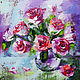 Rose Painting 'Fresh Breath of Roses' Oil Gift to a woman, Pictures, Samara,  Фото №1