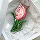 Брошь «Розовый тюльпан», Брошь-булавка, Санкт-Петербург,  Фото №1