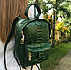 Mini backpack green motif gloss LV. Backpacks. exotiqpython. Online shopping on My Livemaster.  Фото №2