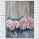 Peonies in the rain. Interior painting with acrylic and oil. Pictures. SVETINLOOK (svetinlook). Online shopping on My Livemaster.  Фото №2
