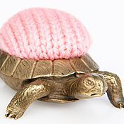 Для дома и интерьера handmade. Livemaster - original item Pincushion turtle, brass, knit, 50х80 × . Handmade.