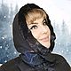 Шалетта "Синяя звезда - люкс" зимняя шапка-капор. Капоры. Шалетта (shapkaplatok). Ярмарка Мастеров.  Фото №4