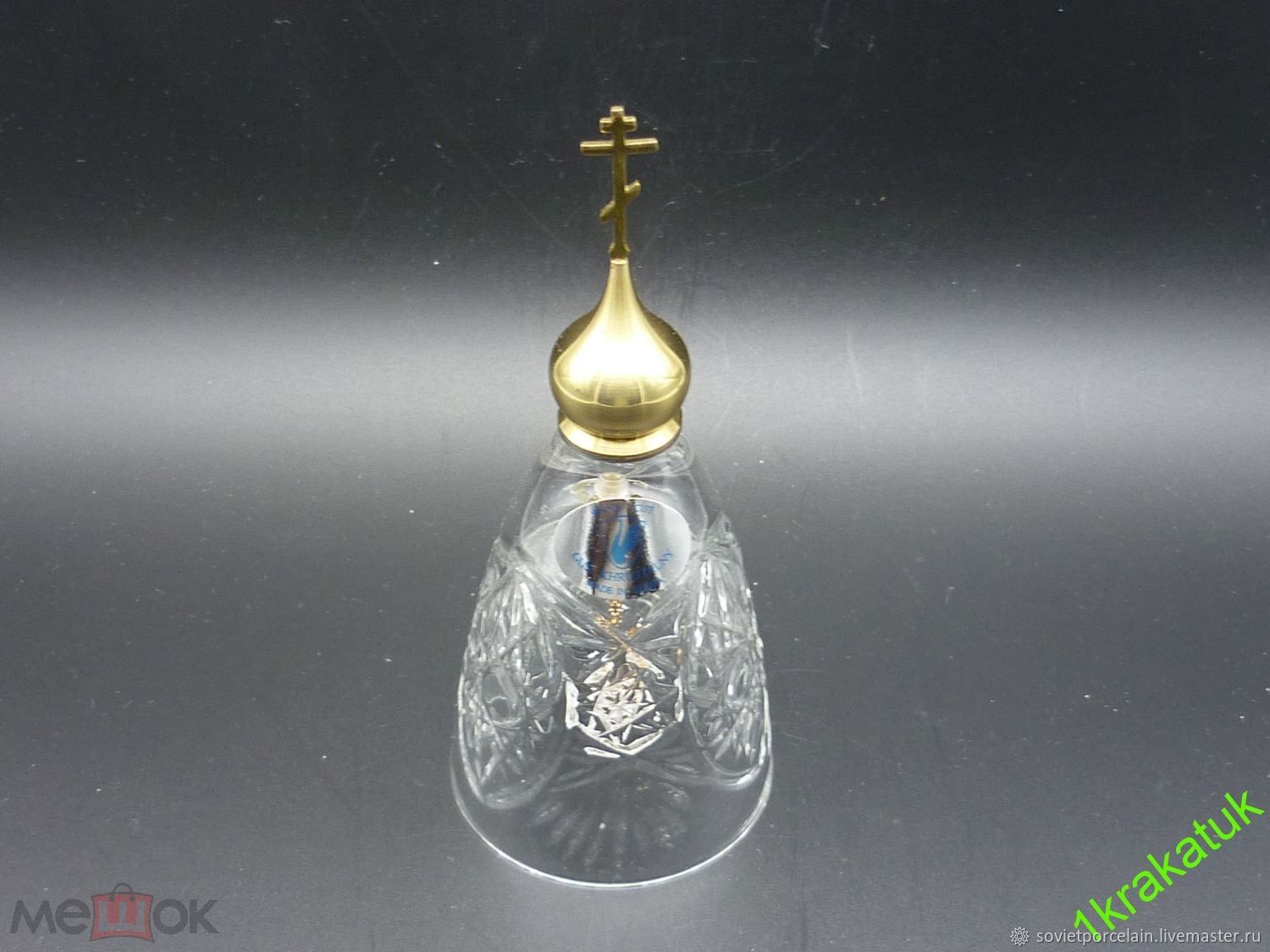 Collectible BELL ORTHODOX CATHEDRAL. crystal. GUSEVSKY HZ, Vintage interior, St. Petersburg,  Фото №1