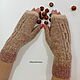   Mittens with a scythe beige alpaca. Mitts. Lace knitting workshop. Lidiya.. Online shopping on My Livemaster.  Фото №2