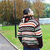 Мужская одежда handmade. Livemaster - original item Men`s knitted jacket "Autumn colours". Handmade.