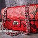 Сумка из питона в стиле Fashion red Motiv, Классическая сумка, Москва,  Фото №1