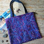 Сумки и аксессуары handmade. Livemaster - original item Shopper bag in with a decor of palm straw and yarn. Handmade.