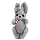 Зайка Тедди из натурального меха норки серый 27 см. Тедди Зверята. Holich Toys Наталья Холкина. Ярмарка Мастеров.  Фото №4