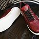 Sneakers made of genuine crocodile and cattle leather, burgundy color, handmade. Training shoes. SHOES&BAGS. Online shopping on My Livemaster.  Фото №2