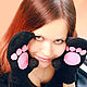 Mittens with paws the Fox women's knit. Mittens. Space Cat Knitting. My Livemaster. Фото №6