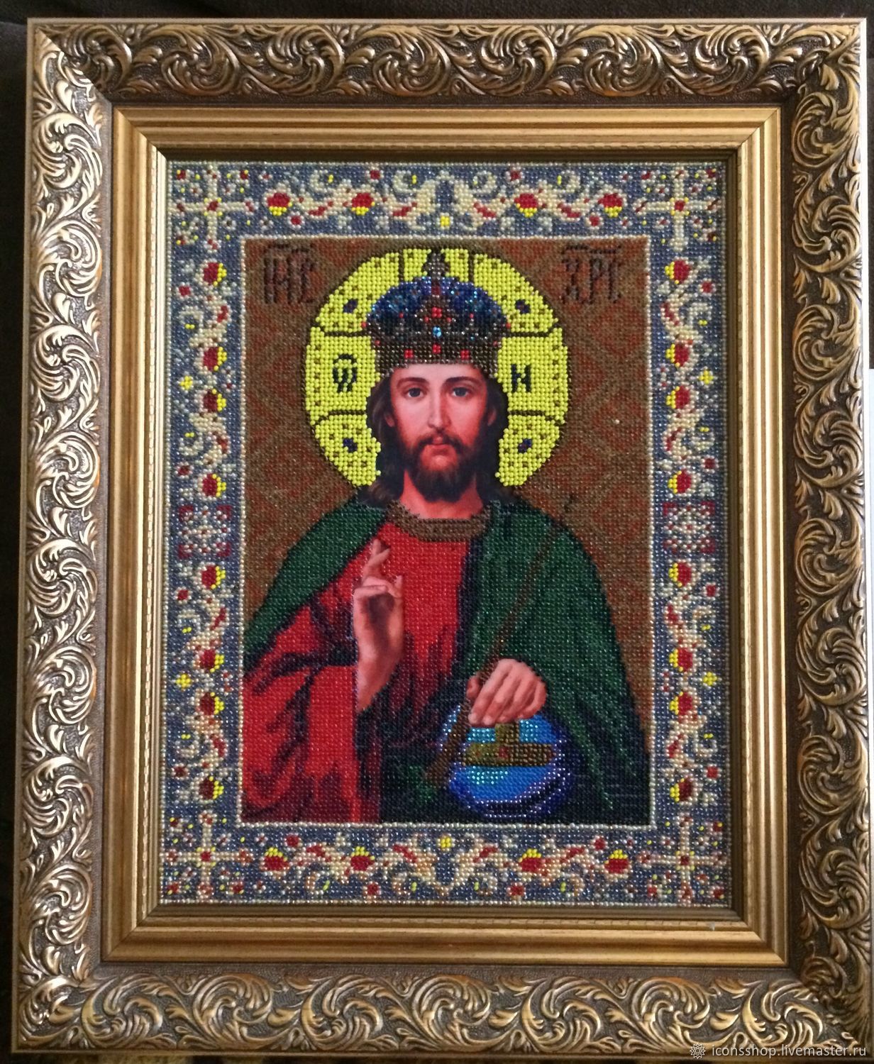 Икона Иисус Христос русская вышивка коллекционирование православная в ...