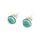 Stud earrings with turquoise, turquoise earrings, earrings as a gift. Stud earrings. Irina Moro. My Livemaster. Фото №6