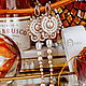 White pearl earrings. Embroidered earrings. Soutache earrings, Earrings, Krasnodar,  Фото №1