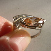 elegant ring in rhodonite 925 sterling silver