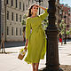Linen dress 'Beauty of simple lines' (lime). Dresses. AltrA. Online shopping on My Livemaster.  Фото №2