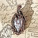 Кулон с яшмой Винтаж. Яшма, медь. Проволочное плетение wirewrap. Кулон. Viola_create. Ярмарка Мастеров.  Фото №4