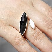 Украшения handmade. Livemaster - original item Ring Modern Obsidian 925 Sterling Silver SER0054. Handmade.