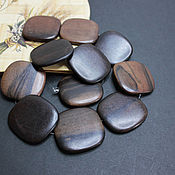 Материалы для творчества handmade. Livemaster - original item Black Ebony Camagong beads (Diospyros Blancoi) 35mm. Handmade.