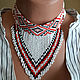 Necklace 'Ornament', necklace made of beads,neck decoration, choker. Necklace. Slava. My Livemaster. Фото №6