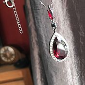 Винтаж handmade. Livemaster - original item Garnet drop pendant, Monet, America. Handmade.
