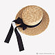 Канотье из соломы с полями 8 см и спадающей лентой. Шляпы. Майя Ри (MYARI). Ярмарка Мастеров.  Фото №4