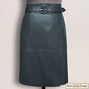 Одежда handmade. Livemaster - original item Vitalia skirt made of genuine leather/suede (any color). Handmade.