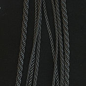 Украшения handmade. Livemaster - original item Gaitan silk cord Graphite graphite without lock 60 cm. Handmade.