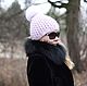 Woolen hat pink 'Honeycomb', Caps, Moscow,  Фото №1