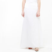 Одежда handmade. Livemaster - original item White summer skirt made of 100% linen. Handmade.