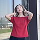 Топ с круглой кокеткой. Топы. OLA KARDIGAN - ручное вязание. Ярмарка Мастеров.  Фото №5