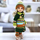 Order Clothes for Paola Reina dolls. Warm green stripe set. DeSouris (desouris). Livemaster. . Clothes for dolls Фото №3