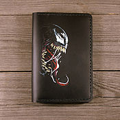 Сумки и аксессуары handmade. Livemaster - original item Passport cover leather with a Vein pattern. Handmade.