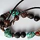 Necklace 'Legacy of antiquity deep' Turquoise Lava Lampwork, Jewelry Sets, Moscow,  Фото №1