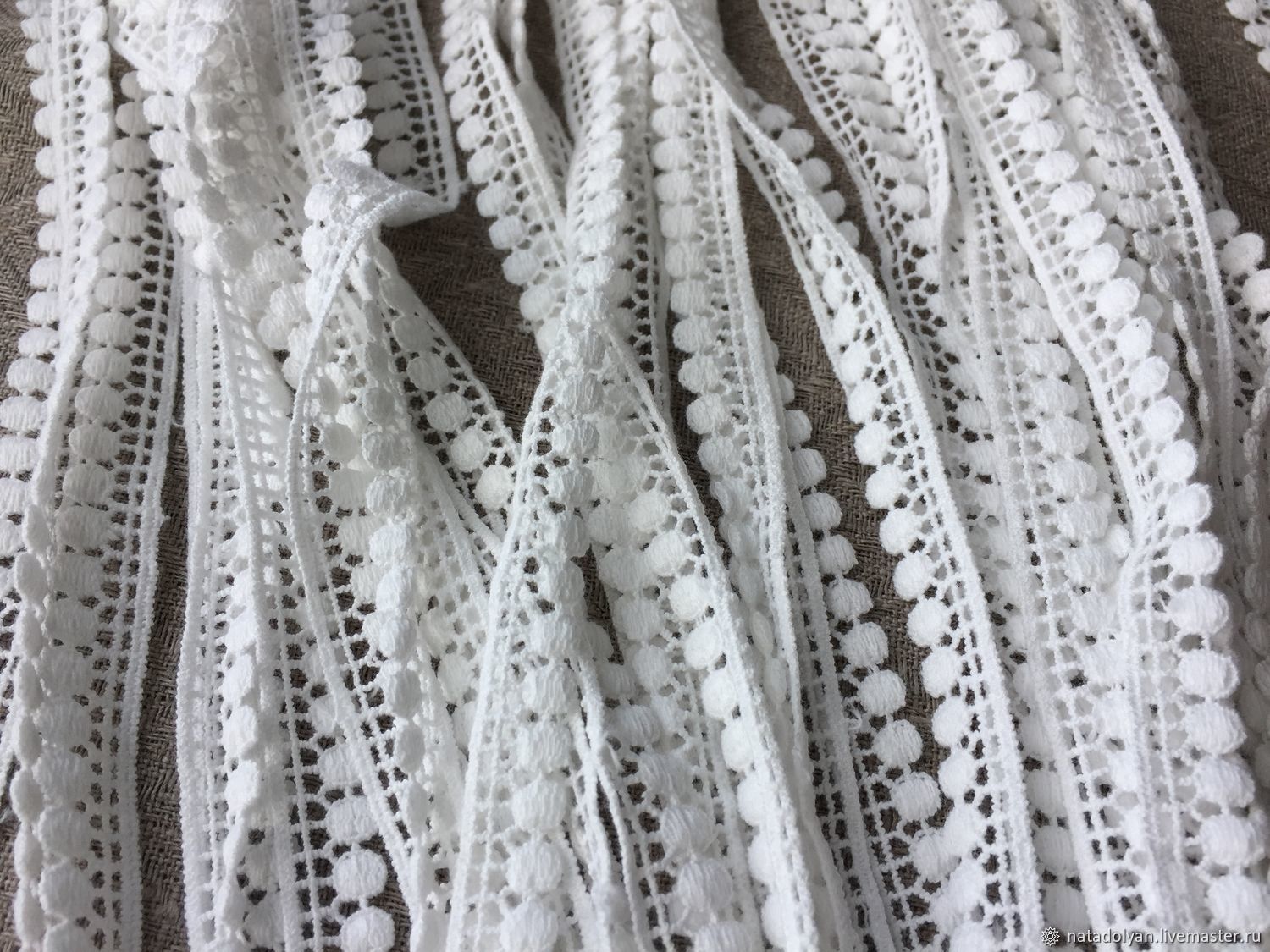 Кружево хлопок " Бусинки" 10мм – заказать на Ярмарке Мастеров – DAAGJRU ...