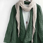 Одежда handmade. Livemaster - original item Linen cardigan with open edges. Handmade.