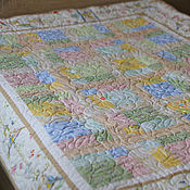 Для дома и интерьера handmade. Livemaster - original item Bedspread 110 x 150 cm for a baby bed for a girl quilted. Handmade.