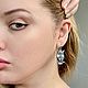 Серьги Аквамариновая Сова. Серьги классические. La Bella. Ярмарка Мастеров.  Фото №6