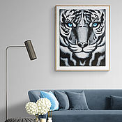 Картина "Взгляд Тигра" 60 см х 80 см