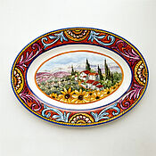 Посуда ручной работы. Ярмарка Мастеров - ручная работа Dish: landscapes of Tuscany. Handmade.