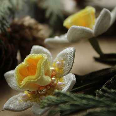 Украшения ручной работы. Ярмарка Мастеров - ручная работа Нарциссы. Handmade.