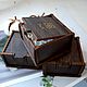 12 PCs. Wooden box 5 x 5 x 2,5 cm (inside) wenge color (K024), Box1, Voronezh,  Фото №1