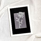 Интерьерная картина "Фантазийные цветы", вырезана из бумаги