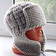  бежевая  из толстой шерсти 56-58. Шапка-ушанка. AccessoriesWool мягко и комфортно. Интернет-магазин Ярмарка Мастеров.  Фото №2