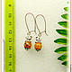 Earrings 'Chicken' amber, silver, furniture UK. Earrings. Frollena II. Natural Baltic amber. Online shopping on My Livemaster.  Фото №2