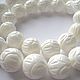 Coral blanco tallado cuentas perlas 10mm, ,12mm, 14mm, Beads1, Zheleznodorozhny,  Фото №1