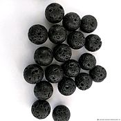 Материалы для творчества handmade. Livemaster - original item Lava 6 mm, 28951119 volcanic lava beads, Black stones. Handmade.
