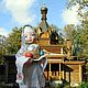 Ватная елочная игрушка. Девочка с куличом.Светлая  Пасха, Интерьерная кукла, Владикавказ,  Фото №1