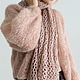 Пудровый кардиган из кид мохера. Кардиганы. The sweetest sweaters. Ярмарка Мастеров.  Фото №7