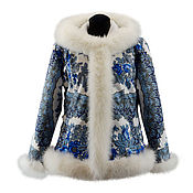 Одежда handmade. Livemaster - original item Jacket with white Fox fur. Handmade.